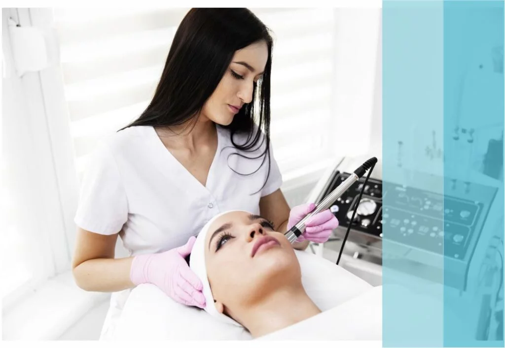 MNRF microneedling treatment for open pores and acne scars