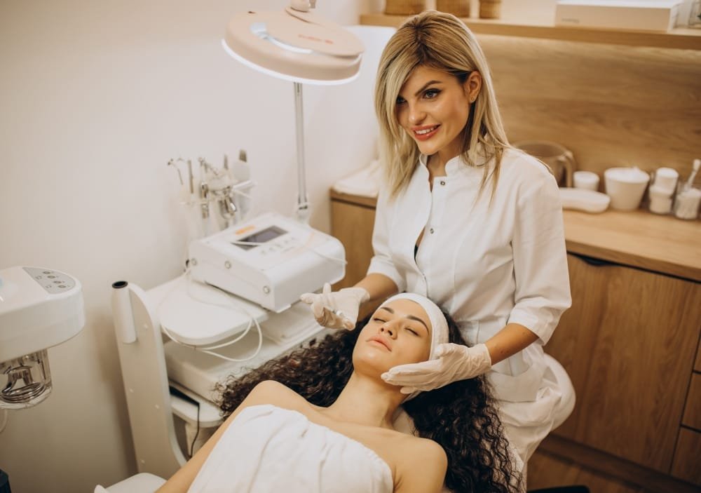 dermatologist giving botox injections for anti aging