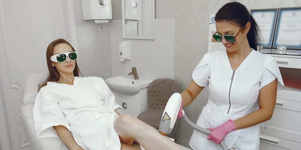 woman cosmetology clinic laser hair removal