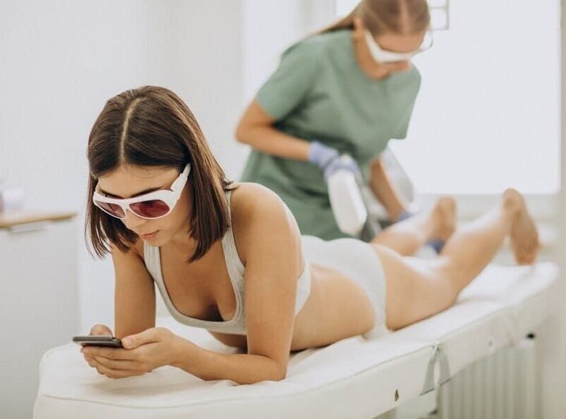 Professional hair removal laser treatment