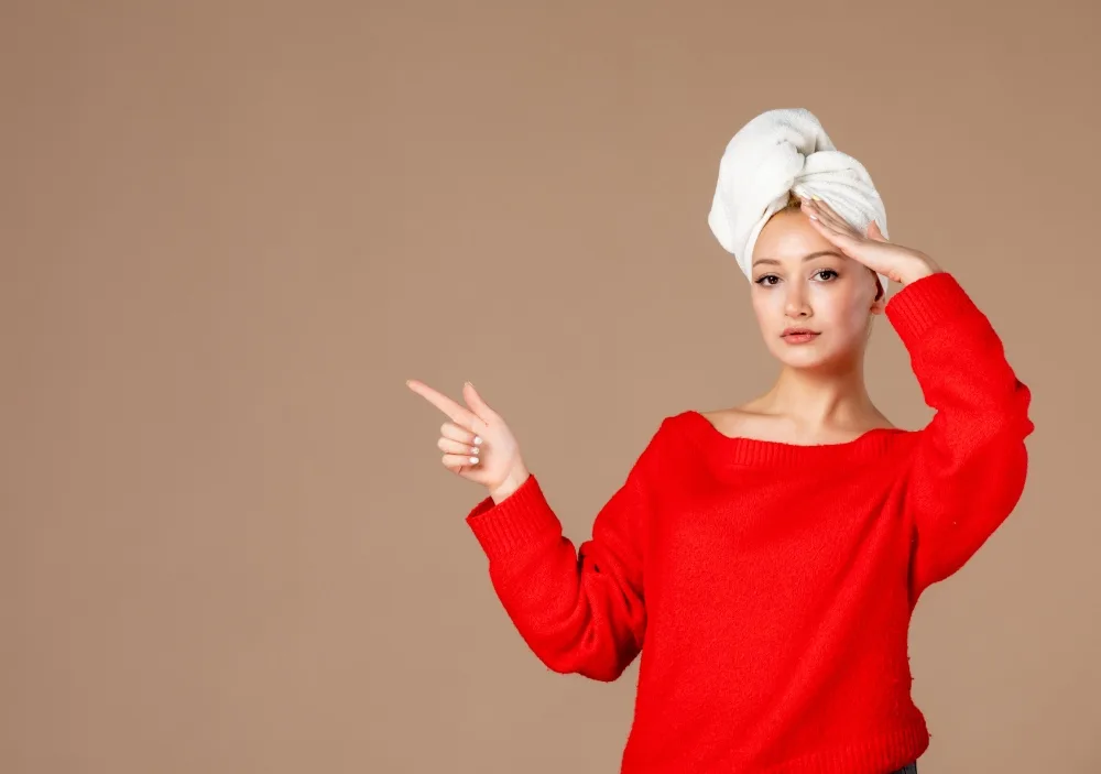 Young woman after laser hair removal