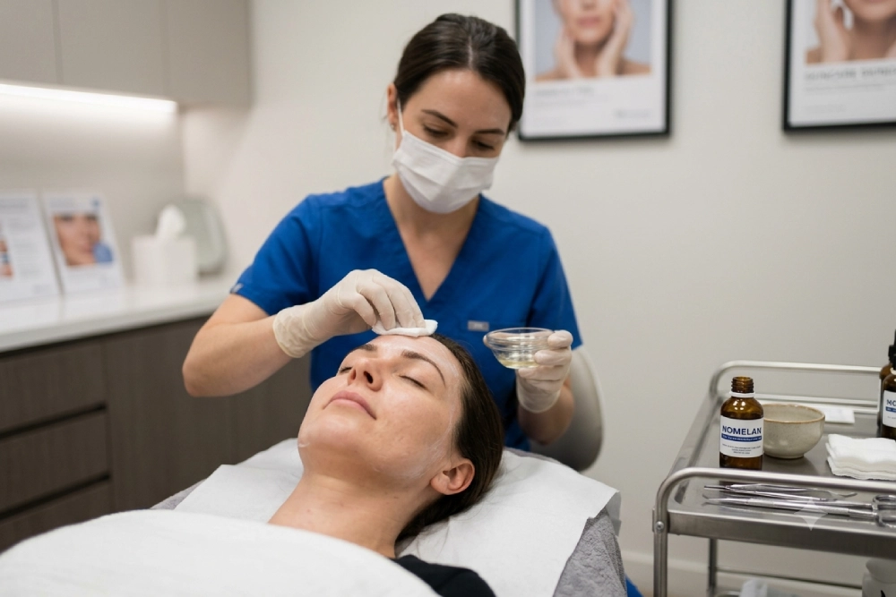 Get rid of pigmentation and dull skin with the Nomelan Peel in Delhi